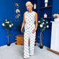 Melissa Polka Top & Trouser Set White