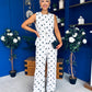 Melissa Polka Top & Trouser Set White