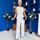 Melissa Polka Top & Trouser Set White