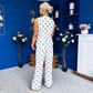 Melissa Polka Top & Trouser Set White