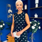 Melissa Polka Top & Trouser Set Black