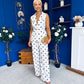 Lorna Polka Waistcoat & Trouser Set White