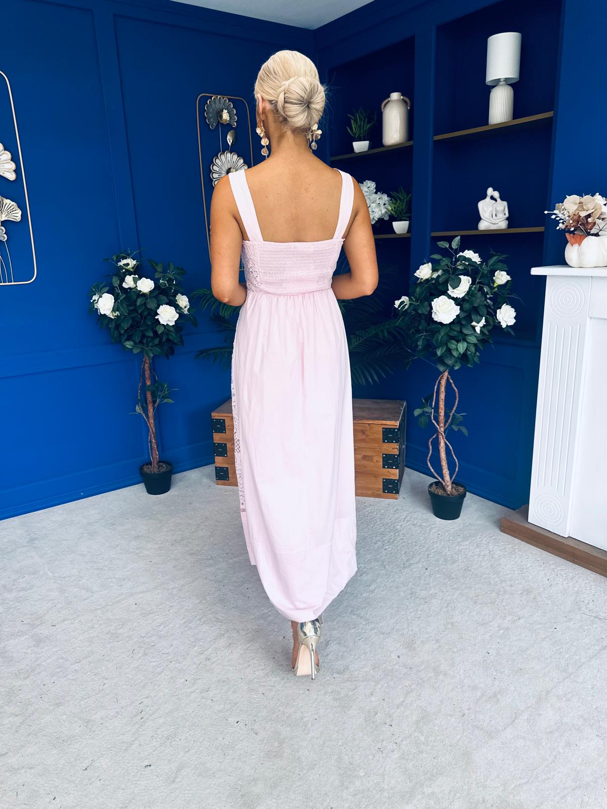 strapless open back dress Maeve S / Fuchsia