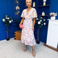 Caelan Banded Midi Dress Floral Multi