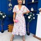 Caelan Banded Midi Dress Floral Multi