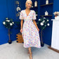 Caelan Banded Midi Dress Floral Multi