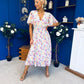 Caelan Banded Midi Dress Floral Multi