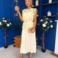 Ruth Crochet Top & Satin Dress Set Yellow