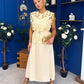 Ruth Crochet Top & Satin Dress Set Yellow