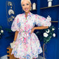 Tiana Puff Sleeve Lace Shirt Dress Floral White