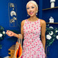 Fiona Sleeveless Midi Dress Cherry Pink