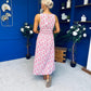 Fiona Sleeveless Midi Dress Cherry Pink