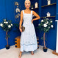 Maeve Crochet Detail Occasion Midi Dress Blue