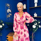 Bronagh Banded Midi Dress Pink Floral