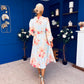 Grainne Button Detail Midi Dress Floral Pastel