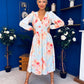 Grainne Button Detail Midi Dress Floral Pastel