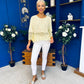 Stefi Crochet Detailed Top Yellow
