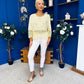 Stefi Crochet Detailed Top Yellow