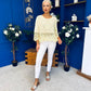 Stefi Crochet Detailed Top Yellow