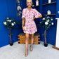 Gerri Hem Detail Mini Dress Pink