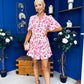 Gerri Hem Detail Mini Dress Pink
