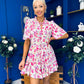 Gerri Hem Detail Mini Dress Pink