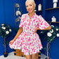 Gerri Hem Detail Mini Dress Pink