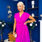 Opal Gold Clasp Detailed Midi Dress Orchid
