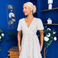 Colleen Open Back Midi Dress Polka Cream