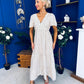 Colleen Open Back Midi Dress Polka Cream