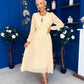 Gayle Polka Detailed Midi Dress Yellow