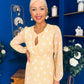 Gayle Polka Detailed Midi Dress Yellow