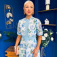 Kylie Floral Lace Occasion Dress Blue