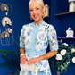 Kylie Floral Lace Occasion Dress Blue