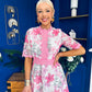 Kylie Floral Lace Occasion Dress Pink