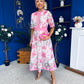 Kylie Floral Lace Occasion Dress Pink