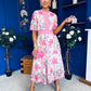 Kylie Floral Lace Occasion Dress Pink