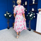Kylie Floral Lace Occasion Dress Pink
