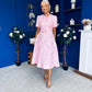 Patricia Jacquard Occasion Dress Pink