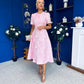 Patricia Jacquard Occasion Dress Pink