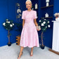 Patricia Jacquard Occasion Dress Pink
