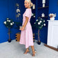 Patricia Jacquard Occasion Dress Pink