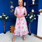 Kylie Floral Lace Occasion Dress Pink