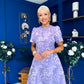 Patricia Jacquard Occasion Dress Lilac