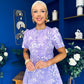 Patricia Jacquard Occasion Dress Lilac