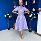 Patricia Jacquard Occasion Dress Lilac