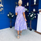 Patricia Jacquard Occasion Dress Lilac