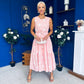 Samantha Tiered Midi Dress Polka Pink