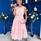 Samantha Tiered Midi Dress Polka Pink