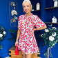 Gerri Hem Detail Mini Dress Rose